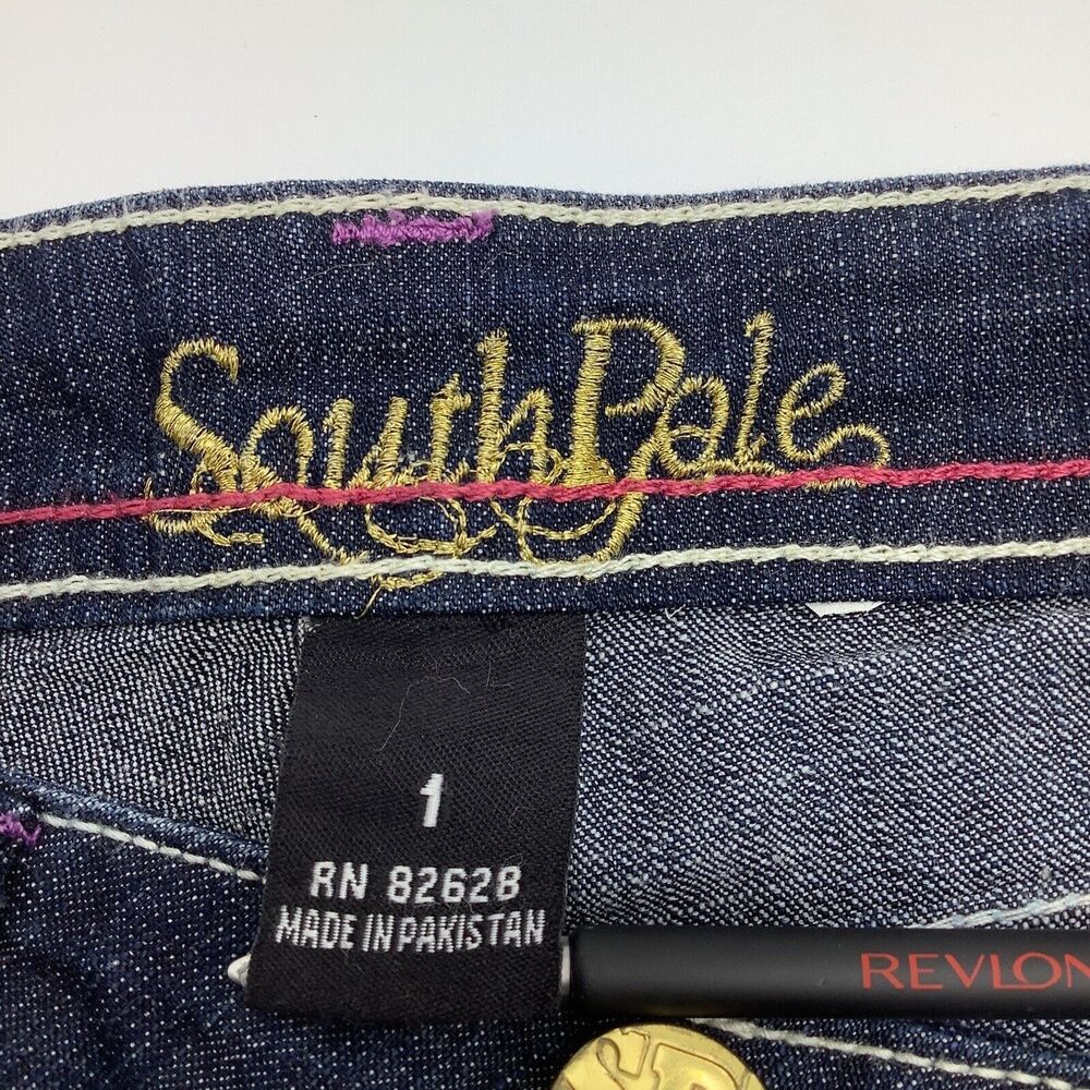 South Pole Womens Capri‎ Cuffed Denim Jeans Blue Size 1 - Picture 7 of 8